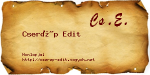 Cserép Edit névjegykártya